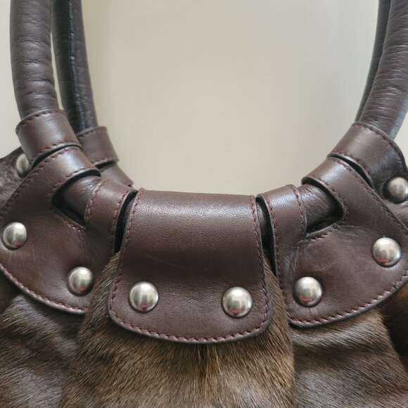 Salvatore Ferragamo Brown Fur Celtico Women's Bag‎  - Mint Condition Authentic - Picture 8 of 13